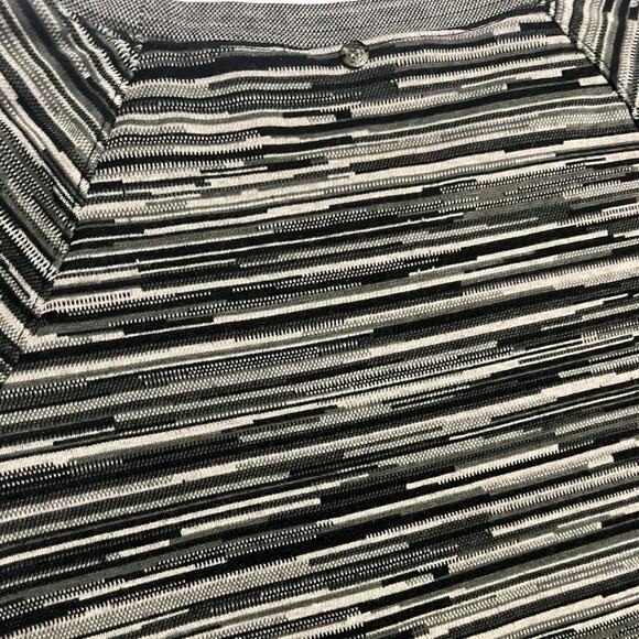 Trina Turk Lightweight Sweatshirt Variegated Gray Stripe Raglan Sleeve Small - Picture 7 of 11